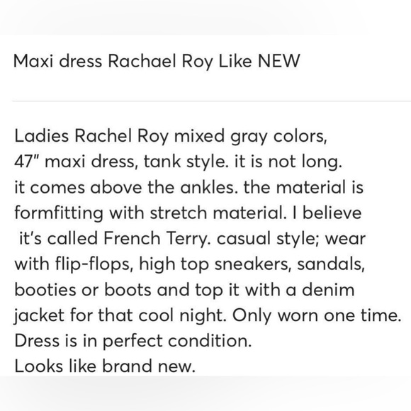 Rachel Roy size L gray, Teri tank maxi/midi dress - Picture 12 of 12